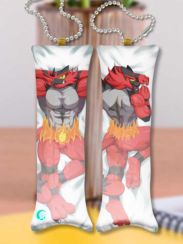 Incineroar Mini Dakimakura Keychain
